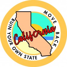 Move Back to California Stickers